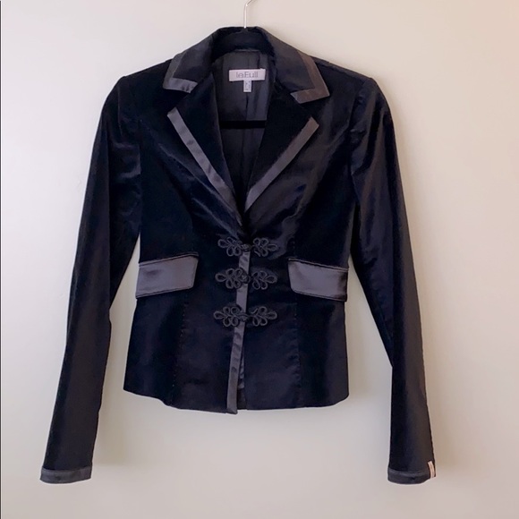 Vintage le Full black velvet jacket - Picture 1 of 7